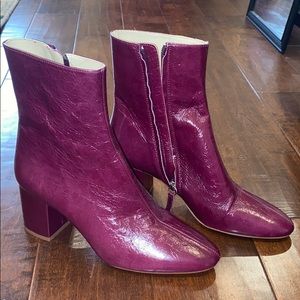Zara Basic Collection Wine/Purple Ankle Boots s 38